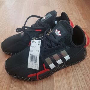 Adidas NMD R1 Black Shoes Size 9 Japanese Print Black Red ID2852